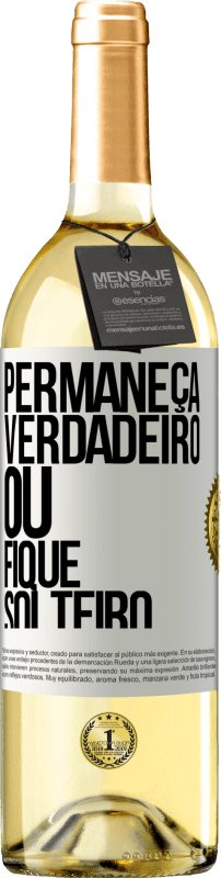 29,95 € Envio grátis | Vinho branco Edição WHITE Permaneça verdadeiro ou fique solteiro Etiqueta Branca. Etiqueta personalizável Vinho jovem Colheita 2023 Verdejo