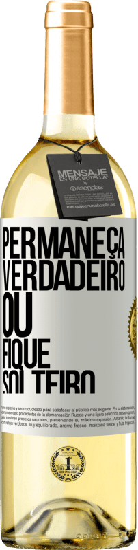 29,95 € Envio grátis | Vinho branco Edição WHITE Permaneça verdadeiro ou fique solteiro Etiqueta Branca. Etiqueta personalizável Vinho jovem Colheita 2024 Verdejo