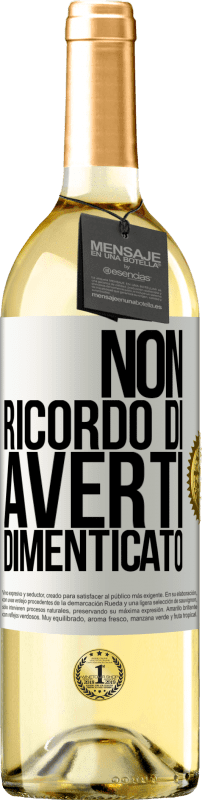 29,95 € Spedizione Gratuita | Vino bianco Edizione WHITE Non ricordo di averti dimenticato Etichetta Bianca. Etichetta personalizzabile Vino giovane Raccogliere 2024 Verdejo