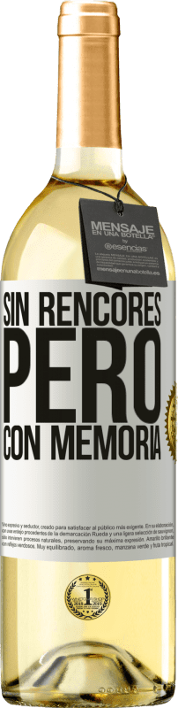 29,95 € Envío gratis | Vino Blanco Edición WHITE Sin rencores, pero con memoria Etiqueta Blanca. Etiqueta personalizable Vino joven Cosecha 2023 Verdejo