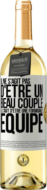 29,95 € Envoi gratuit | Vin blanc Édition WHITE Il ne s'agit pas d'être un beau couple. Il s'agit d'être une formidable équipe Étiquette Blanche. Étiquette personnalisable Vin jeune Récolte 2024 Verdejo