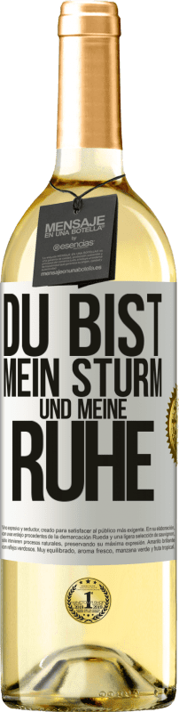 29,95 € Kostenloser Versand | Weißwein WHITE Ausgabe Du bist mein Sturm und meine Ruhe Weißes Etikett. Anpassbares Etikett Junger Wein Ernte 2024 Verdejo