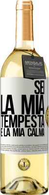 29,95 € Spedizione Gratuita | Vino bianco Edizione WHITE Sei la mia tempesta e la mia calma Etichetta Bianca. Etichetta personalizzabile Vino giovane Raccogliere 2023 Verdejo