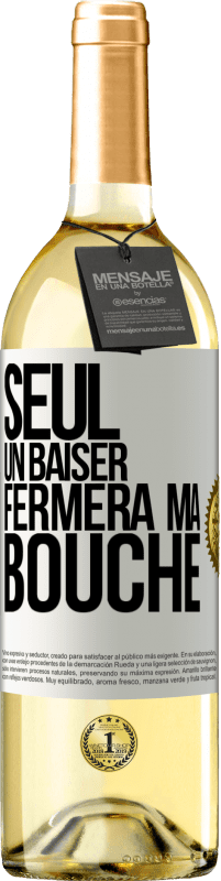 29,95 € Envoi gratuit | Vin blanc Édition WHITE Seul un baiser fermera ma bouche Étiquette Blanche. Étiquette personnalisable Vin jeune Récolte 2024 Verdejo