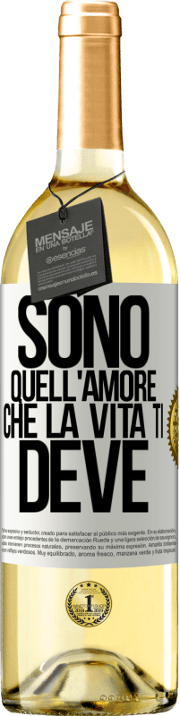 29,95 € Spedizione Gratuita | Vino bianco Edizione WHITE Sono quell'amore che la vita ti deve Etichetta Bianca. Etichetta personalizzabile Vino giovane Raccogliere 2024 Verdejo