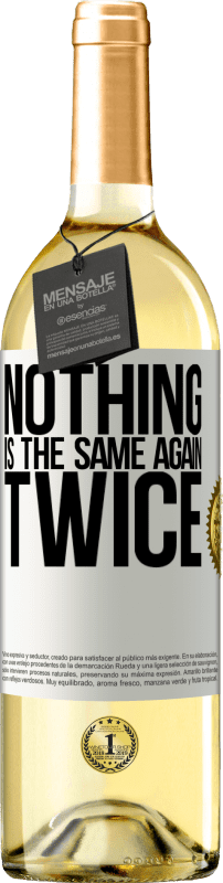 29,95 € Бесплатная доставка | Белое вино Издание WHITE Ничто не повторяется дважды Белая этикетка. Настраиваемая этикетка Молодое вино Урожай 2023 Verdejo