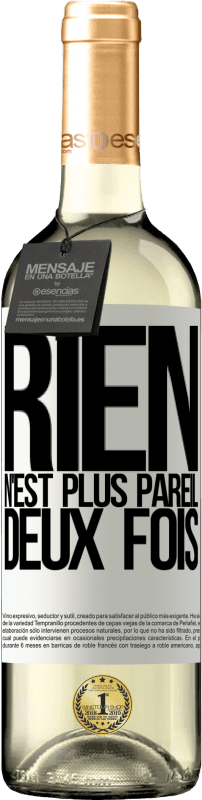 29,95 € Envoi gratuit | Vin blanc Édition WHITE Rien n'est plus pareil deux fois Étiquette Blanche. Étiquette personnalisable Vin jeune Récolte 2023 Verdejo