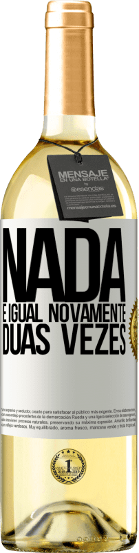 29,95 € Envio grátis | Vinho branco Edição WHITE Nada é igual novamente duas vezes Etiqueta Branca. Etiqueta personalizável Vinho jovem Colheita 2023 Verdejo