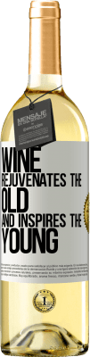 29,95 € 免费送货 | 白葡萄酒 WHITE版 葡萄酒振兴老年人，激发年轻人 白标. 可自定义的标签 青年酒 收成 2023 Verdejo