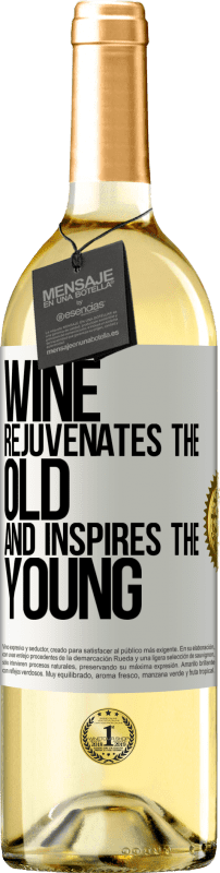 29,95 € Free Shipping | White Wine WHITE Edition Wine rejuvenates the old and inspires the young White Label. Customizable label Young wine Harvest 2024 Verdejo