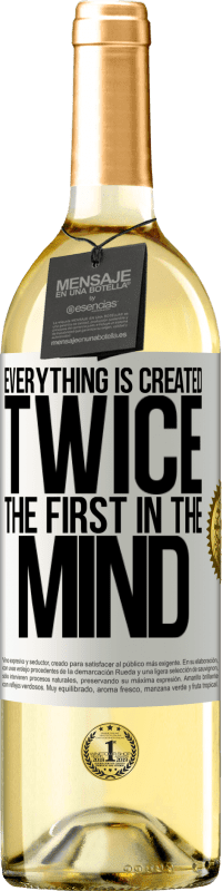 29,95 € Free Shipping | White Wine WHITE Edition Everything is created twice. The first in the mind White Label. Customizable label Young wine Harvest 2023 Verdejo