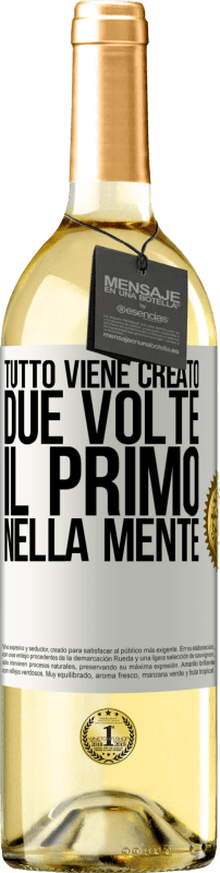 29,95 € Spedizione Gratuita | Vino bianco Edizione WHITE Tutto viene creato due volte. Il primo nella mente Etichetta Bianca. Etichetta personalizzabile Vino giovane Raccogliere 2024 Verdejo