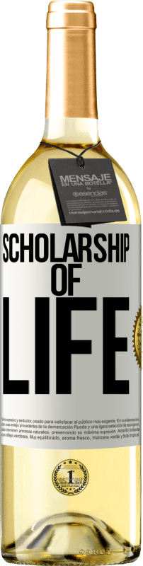 29,95 € Free Shipping | White Wine WHITE Edition Scholarship of life White Label. Customizable label Young wine Harvest 2023 Verdejo