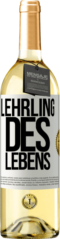 29,95 € Kostenloser Versand | Weißwein WHITE Ausgabe Lehrling des Lebens Weißes Etikett. Anpassbares Etikett Junger Wein Ernte 2023 Verdejo