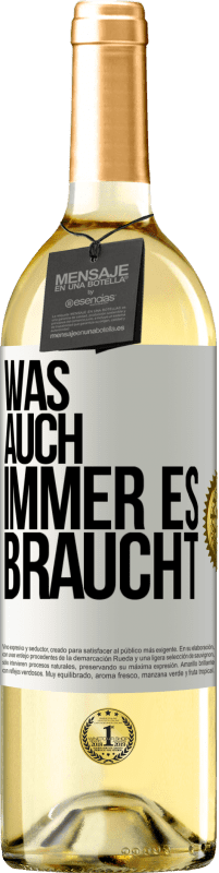 29,95 € Kostenloser Versand | Weißwein WHITE Ausgabe Was auch immer es braucht Weißes Etikett. Anpassbares Etikett Junger Wein Ernte 2024 Verdejo