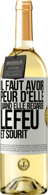 29,95 € Envoi gratuit | Vin blanc Édition WHITE Il faut avoir peur d'elle, quand elle regarde le feu et sourit Étiquette Blanche. Étiquette personnalisable Vin jeune Récolte 2024 Verdejo