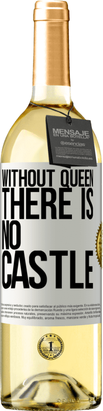 29,95 € Бесплатная доставка | Белое вино Издание WHITE Без королевы нет замка Белая этикетка. Настраиваемая этикетка Молодое вино Урожай 2023 Verdejo