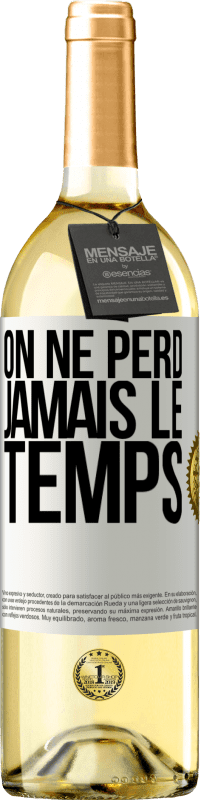 29,95 € Envoi gratuit | Vin blanc Édition WHITE On ne perd jamais le temps Étiquette Blanche. Étiquette personnalisable Vin jeune Récolte 2024 Verdejo