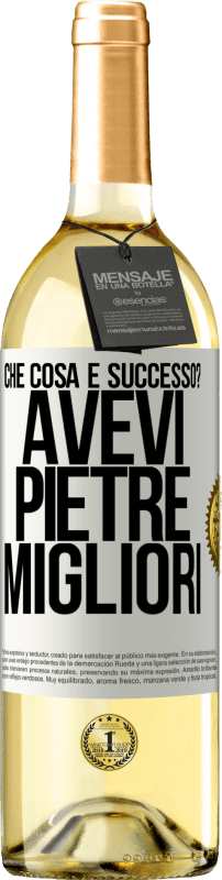 29,95 € Spedizione Gratuita | Vino bianco Edizione WHITE che cosa è successo? Avevi pietre migliori Etichetta Bianca. Etichetta personalizzabile Vino giovane Raccogliere 2024 Verdejo