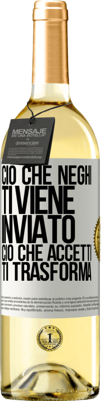 29,95 € Spedizione Gratuita | Vino bianco Edizione WHITE Ciò che neghi ti viene inviato. Ciò che accetti ti trasforma Etichetta Bianca. Etichetta personalizzabile Vino giovane Raccogliere 2024 Verdejo