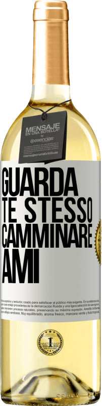 29,95 € Spedizione Gratuita | Vino bianco Edizione WHITE Guarda te stesso camminare. Ami Etichetta Bianca. Etichetta personalizzabile Vino giovane Raccogliere 2024 Verdejo