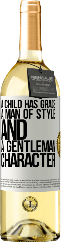 29,95 € 送料無料 | 白ワイン WHITEエディション 子供には優雅さ、スタイルの男、そして紳士の性格があります ホワイトラベル. カスタマイズ可能なラベル 若いワイン 収穫 2023 Verdejo