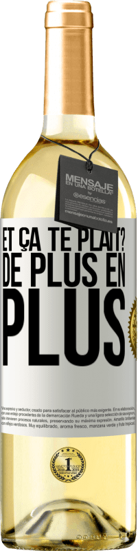 29,95 € Envoi gratuit | Vin blanc Édition WHITE Et ça te plaît? De plus en plus Étiquette Blanche. Étiquette personnalisable Vin jeune Récolte 2024 Verdejo