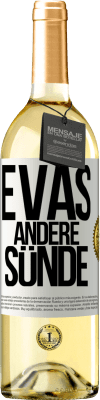 29,95 € Kostenloser Versand | Weißwein WHITE Ausgabe Evas andere Sünde Weißes Etikett. Anpassbares Etikett Junger Wein Ernte 2023 Verdejo