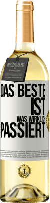 29,95 € Kostenloser Versand | Weißwein WHITE Ausgabe Das Beste ist, was wirklich passiert Weißes Etikett. Anpassbares Etikett Junger Wein Ernte 2023 Verdejo