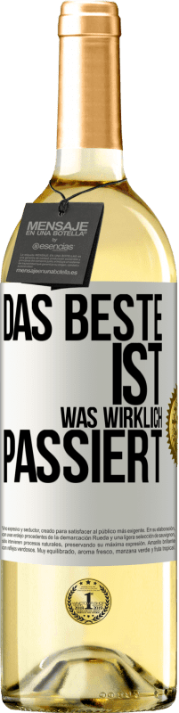 29,95 € Kostenloser Versand | Weißwein WHITE Ausgabe Das Beste ist, was wirklich passiert Weißes Etikett. Anpassbares Etikett Junger Wein Ernte 2024 Verdejo