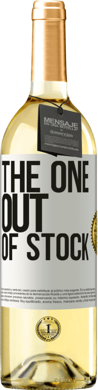 29,95 € Envío gratis | Vino Blanco Edición WHITE The one out of stock Etiqueta Blanca. Etiqueta personalizable Vino joven Cosecha 2025 Verdejo