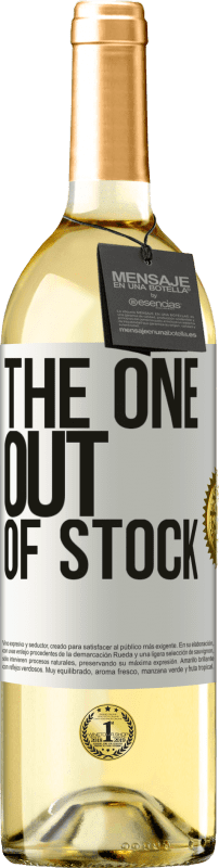 29,95 € Kostenloser Versand | Weißwein WHITE Ausgabe The one out of stock Weißes Etikett. Anpassbares Etikett Junger Wein Ernte 2023 Verdejo