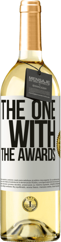 29,95 € Kostenloser Versand | Weißwein WHITE Ausgabe The one with the awards Weißes Etikett. Anpassbares Etikett Junger Wein Ernte 2023 Verdejo