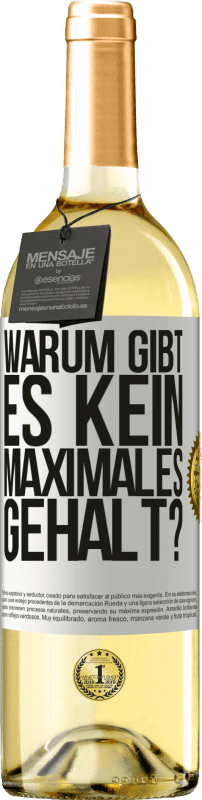 29,95 € Kostenloser Versand | Weißwein WHITE Ausgabe warum gibt es kein maximales Gehalt? Weißes Etikett. Anpassbares Etikett Junger Wein Ernte 2024 Verdejo