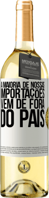 29,95 € Envio grátis | Vinho branco Edição WHITE A maioria de nossas importações vem de fora do país Etiqueta Branca. Etiqueta personalizável Vinho jovem Colheita 2024 Verdejo