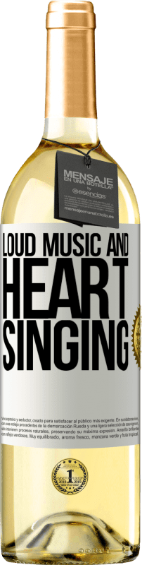29,95 € Free Shipping | White Wine WHITE Edition The loud music and the heart singing White Label. Customizable label Young wine Harvest 2023 Verdejo