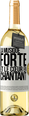 29,95 € Envoi gratuit | Vin blanc Édition WHITE La musique forte et le cœur en chantant Étiquette Blanche. Étiquette personnalisable Vin jeune Récolte 2023 Verdejo