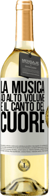 29,95 € Spedizione Gratuita | Vino bianco Edizione WHITE La musica ad alto volume e il canto del cuore Etichetta Bianca. Etichetta personalizzabile Vino giovane Raccogliere 2023 Verdejo