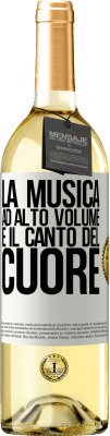 29,95 € Spedizione Gratuita | Vino bianco Edizione WHITE La musica ad alto volume e il canto del cuore Etichetta Bianca. Etichetta personalizzabile Vino giovane Raccogliere 2025 Verdejo