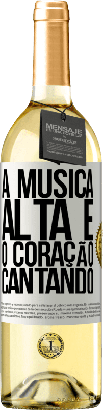 29,95 € Envio grátis | Vinho branco Edição WHITE A música alta e o coração cantando Etiqueta Branca. Etiqueta personalizável Vinho jovem Colheita 2025 Verdejo