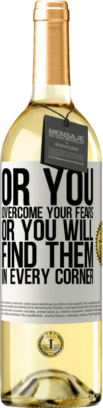 29,95 € 送料無料 | 白ワイン WHITEエディション または、あなたはあなたの恐怖を克服する、またはあなたは隅々にそれらを見つける ホワイトラベル. カスタマイズ可能なラベル 若いワイン 収穫 2023 Verdejo