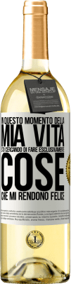 29,95 € Spedizione Gratuita | Vino bianco Edizione WHITE In questo momento della mia vita, sto cercando di fare esclusivamente cose che mi rendono felice Etichetta Bianca. Etichetta personalizzabile Vino giovane Raccogliere 2024 Verdejo