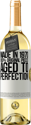 29,95 € 送料無料 | 白ワイン WHITEエディション 1970年製、100％オリジナルピース。Aged to perfection ホワイトラベル. カスタマイズ可能なラベル 若いワイン 収穫 2023 Verdejo