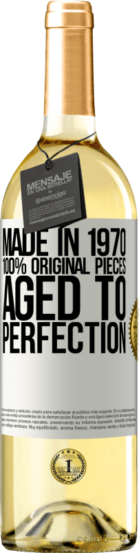 29,95 € Бесплатная доставка | Белое вино Издание WHITE Сделано в 1970 году, 100% оригинал. Aged to perfection Белая этикетка. Настраиваемая этикетка Молодое вино Урожай 2023 Verdejo