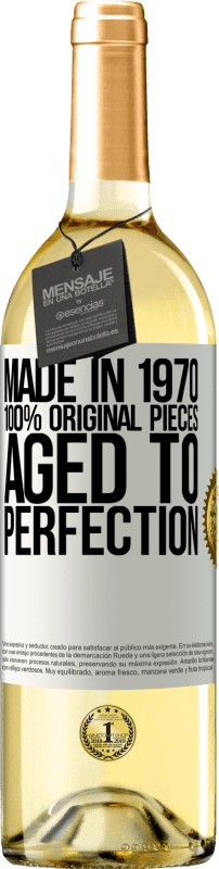 29,95 € 免费送货 | 白葡萄酒 WHITE版 1970年制造，百分百原创。Aged to perfection 白标. 可自定义的标签 青年酒 收成 2025 Verdejo