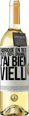 29,95 € Envoi gratuit | Vin blanc Édition WHITE Fabriqué en 1970, pièces 100% originales. J'ai bien vielli Étiquette Blanche. Étiquette personnalisable Vin jeune Récolte 2025 Verdejo