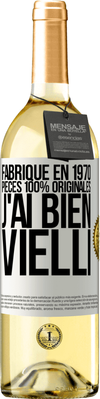 29,95 € Envoi gratuit | Vin blanc Édition WHITE Fabriqué en 1970, pièces 100% originales. J'ai bien vielli Étiquette Blanche. Étiquette personnalisable Vin jeune Récolte 2024 Verdejo