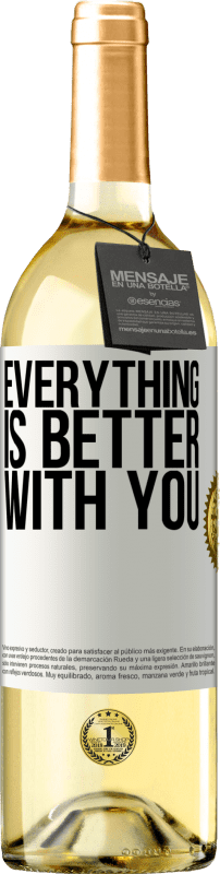 29,95 € Free Shipping | White Wine WHITE Edition Everything is better with you White Label. Customizable label Young wine Harvest 2025 Verdejo