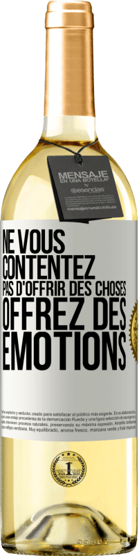 29,95 € Envoi gratuit | Vin blanc Édition WHITE Ne vous contentez pas d'offrir des choses, offrez des émotions Étiquette Blanche. Étiquette personnalisable Vin jeune Récolte 2024 Verdejo