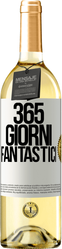 29,95 € Spedizione Gratuita | Vino bianco Edizione WHITE 365 giorni fantastici Etichetta Bianca. Etichetta personalizzabile Vino giovane Raccogliere 2023 Verdejo